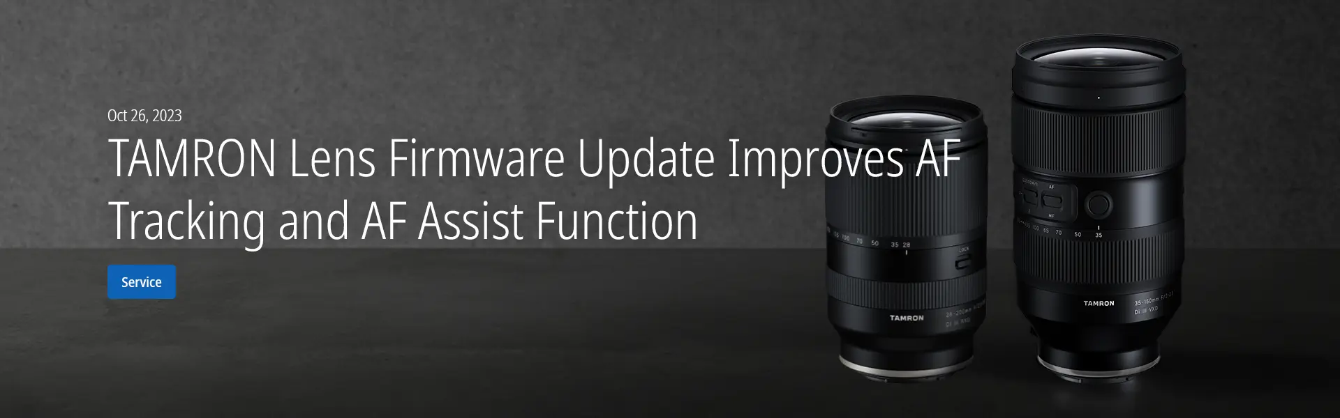 TAMRON Lens Firmware Update Improves AF Tracking and AF Assist Function