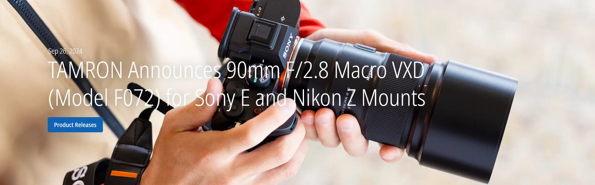 TAMRON Announces 90mm F/2.8 Macro VXD (Model F072) for Sony E and Nikon Z Mounts