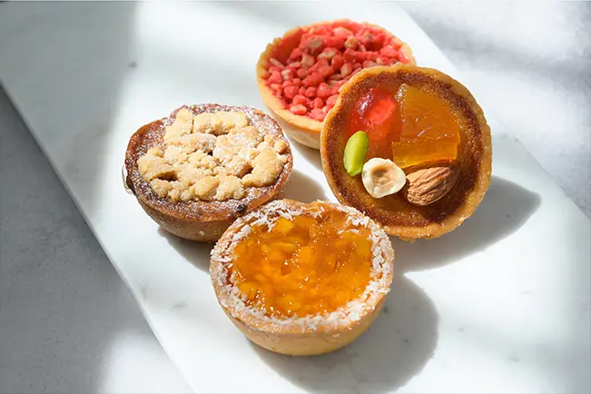 Assorted pastries on a plate