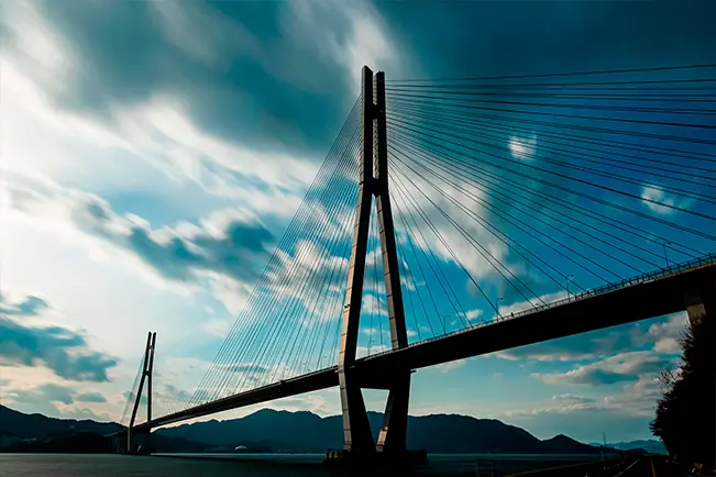 Modern bridge over a body of water