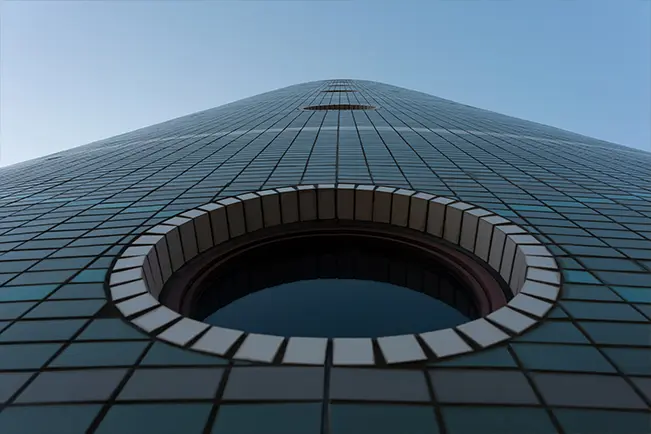 Modern glass building