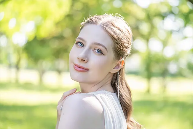 Portrait of a woman outdoors